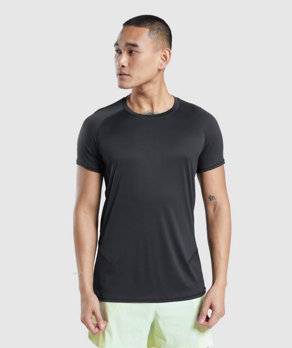 Panske Tricka Gymshark Speed Evolve Čierne | SF1963278